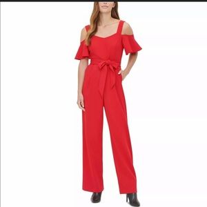 NWT~Calvin Klein~ Red Jumpsuit Misses Size 14